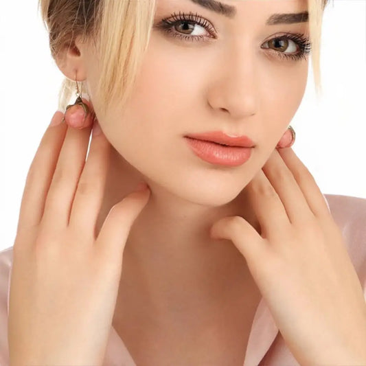 Elegante echte rozenoorbellen - 925 sterling vergulde