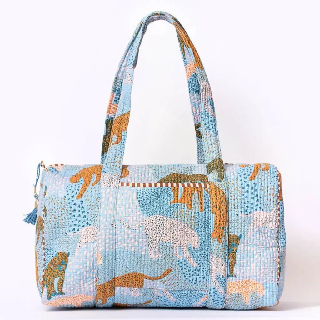 Kikooni handgemaakte katoenen tas ’lucky leo’ beige