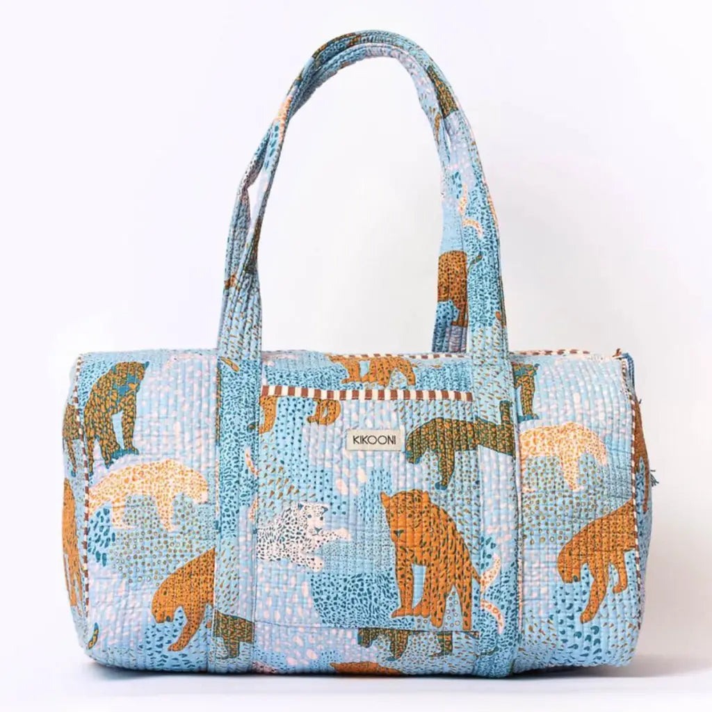 Kikooni handgemaakte katoenen tas ’lucky leo’ beige