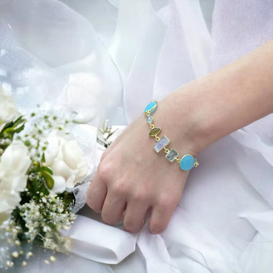 Madamlili armband met meerdere edelstenen - 925 sterling