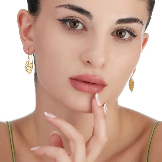 Madamlili bladoorbellen - 925 sterling vergulde botanische