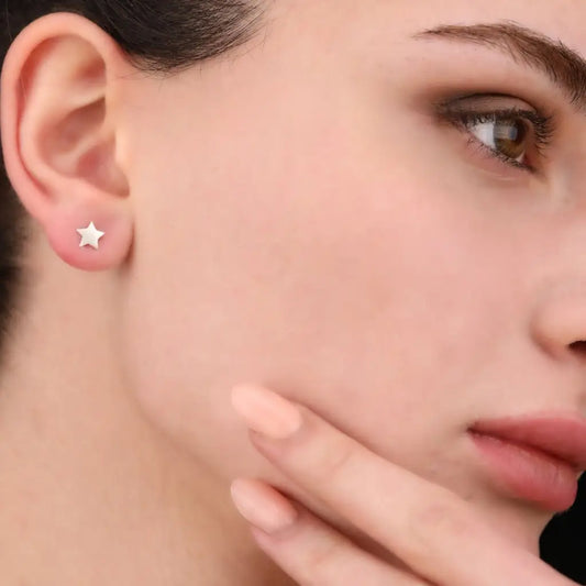 Madamlili moon star mini stud oorbellen - 925 sterling