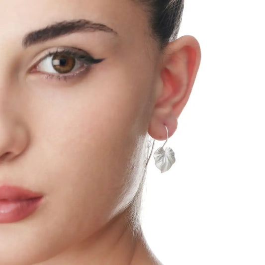 Oorbellen met tropische planten - 925 sterling zilveren