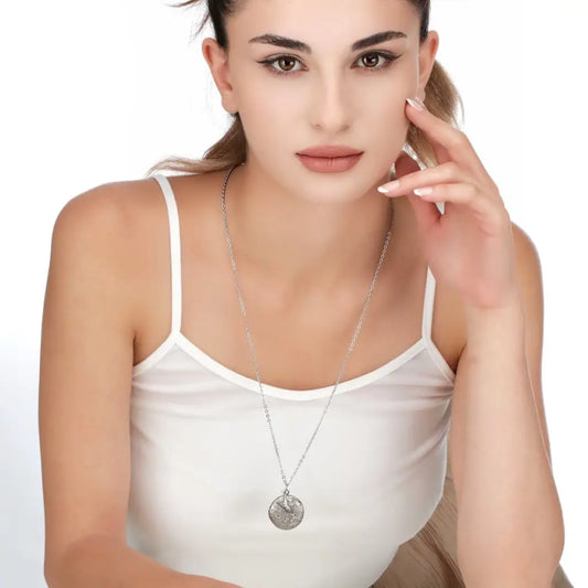 Madamlili oud zilveren foto medaillon collier inclusief