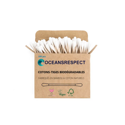 Oceansrespect Bamboe Wattenstaafjes 100 stuks - evan rose - Gezondheid en persoonlijke verzorging - wattenstaafjes,bamboe
