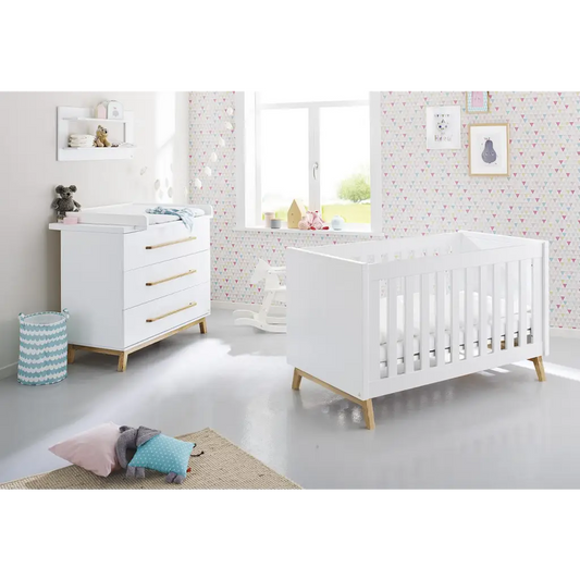 Startset ’riva’ breed 2 delen: ledikant brede commode