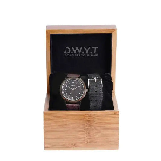 DWYT LYON OPUS Noire in geschenkdoos Unisex Horloge - evan rose - DWYT LYON - uniseks, mannen, vrouwen, horloges , uniseks horloge, dwyt lyon, watch