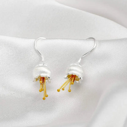 Bellflower oorbellen - 925 sterling zilver