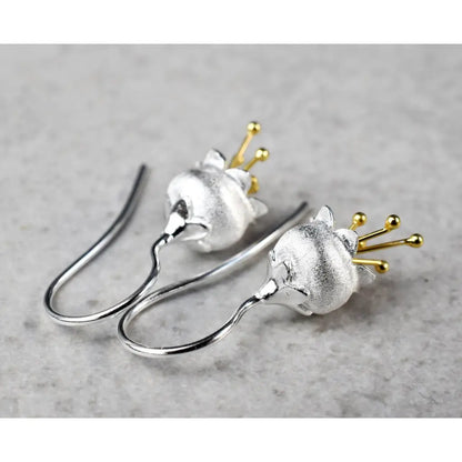 Bellflower oorbellen - 925 sterling zilver