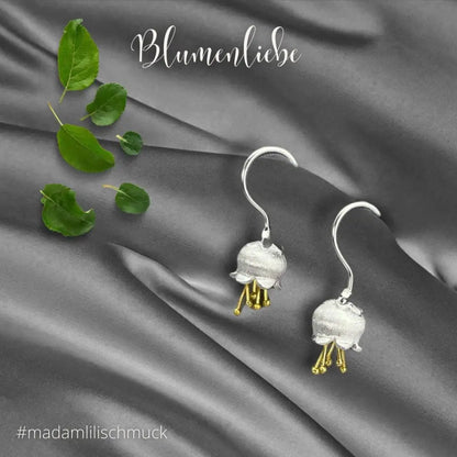 Bellflower oorbellen - 925 sterling zilver