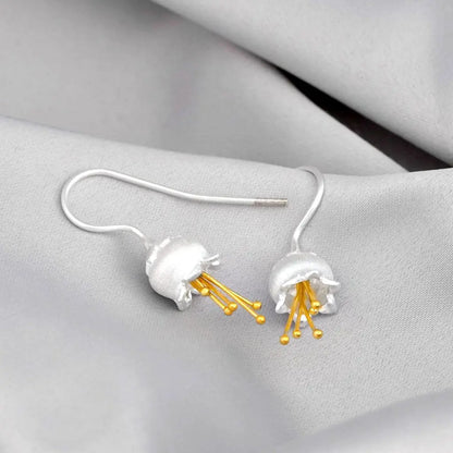 Bellflower oorbellen - 925 sterling zilver