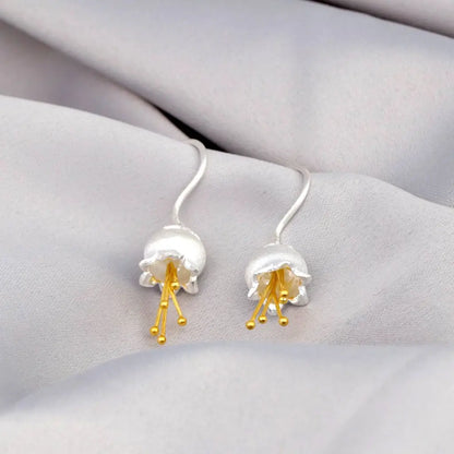 Bellflower oorbellen - 925 sterling zilver