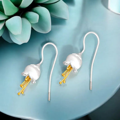 Bellflower oorbellen - 925 sterling zilver