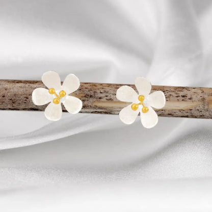 Boterbloem-oorknopjes - 925 sterling zilver - ohr925-32