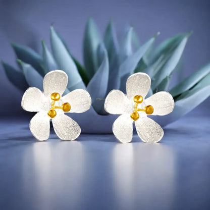 Boterbloem-oorknopjes - 925 sterling zilver - ohr925-32