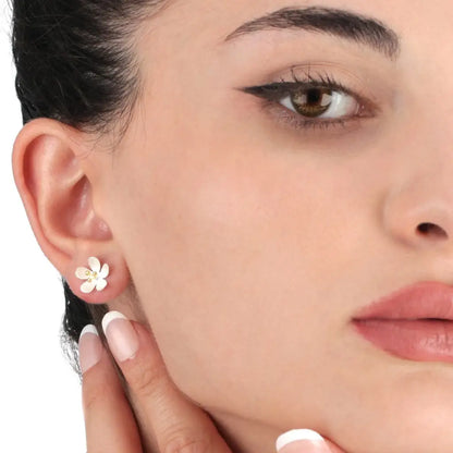 Boterbloem-oorknopjes - 925 sterling zilver - ohr925-32