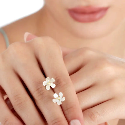 Boterbloem-oorknopjes - 925 sterling zilver - ohr925-32