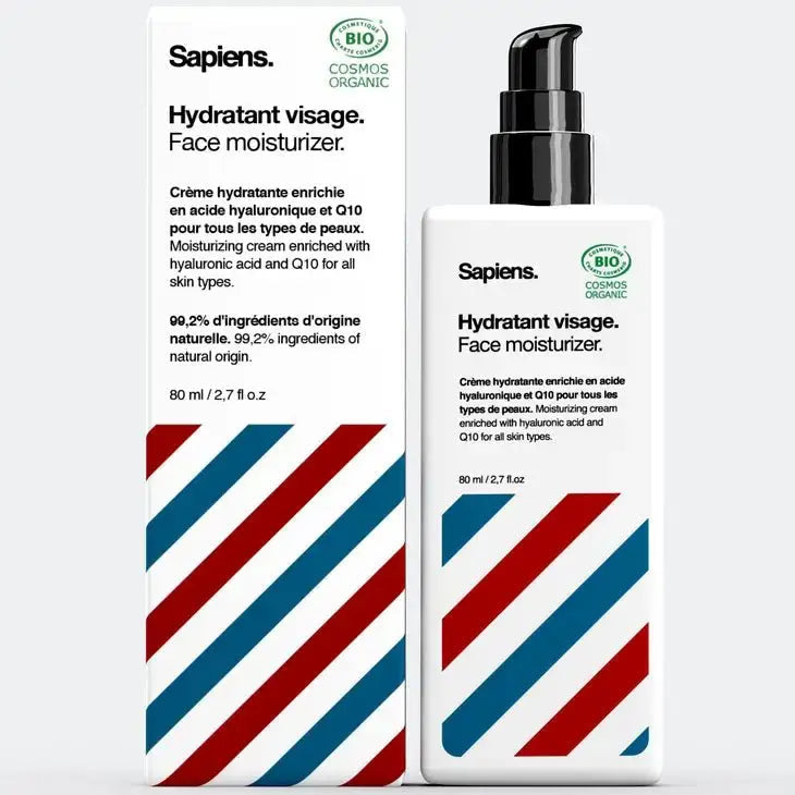 Sapiens Biologische vochtinbrengende crème voor gezicht en baard 80ml - Fresh X Woody - evan rose - Sapiens - face moisturizer, gezicht crème , baard crème, hydraterende crème,sapiens, gezicht, baardverzorging, huidverzorging