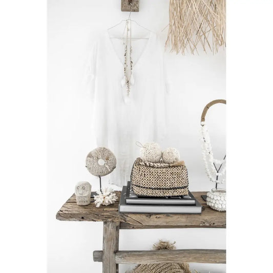 De grote witte kauri schelp ketting