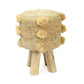 De Raffia Pom Pom Stool - Naturel