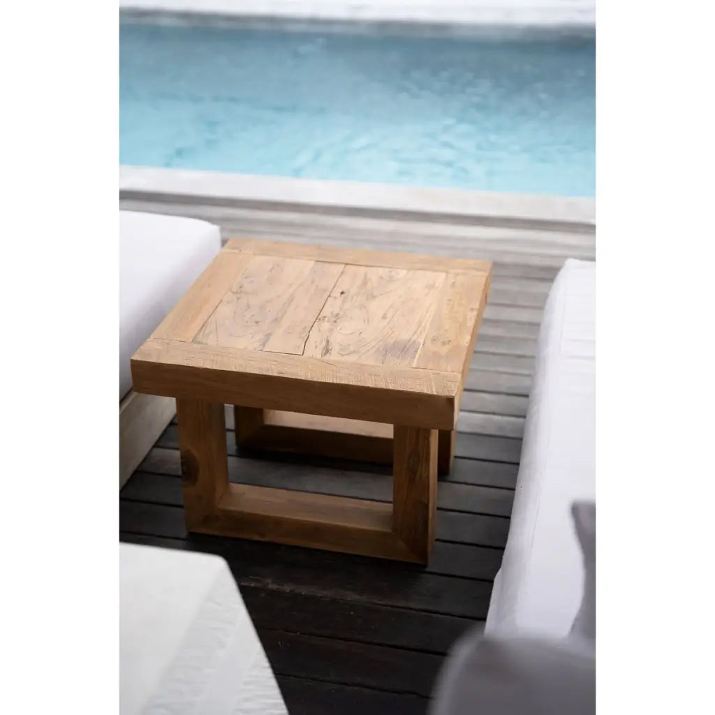 De Reclaimed Teak Bijzettafel - Naturel