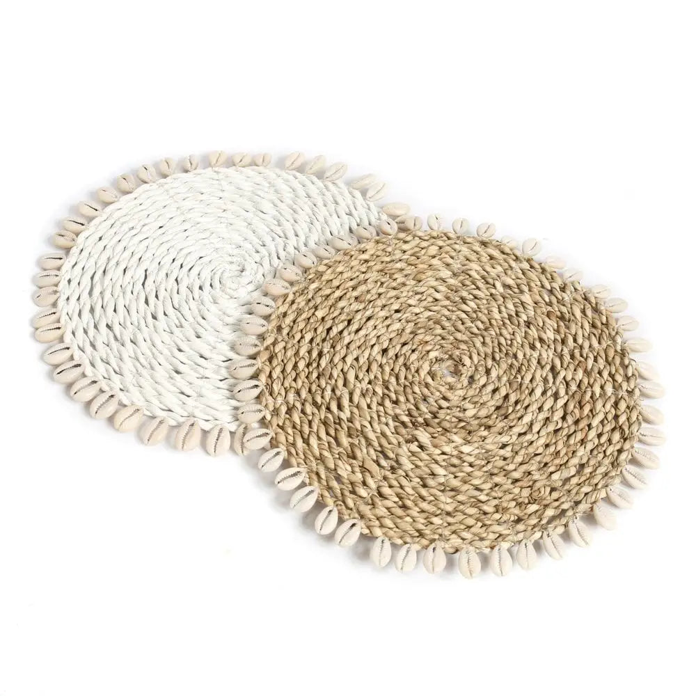 De Seagrass Shell Pan Coaster - Natural