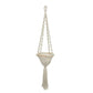 De Twisted Macrame Plantenhouder - Naturel Wit - L