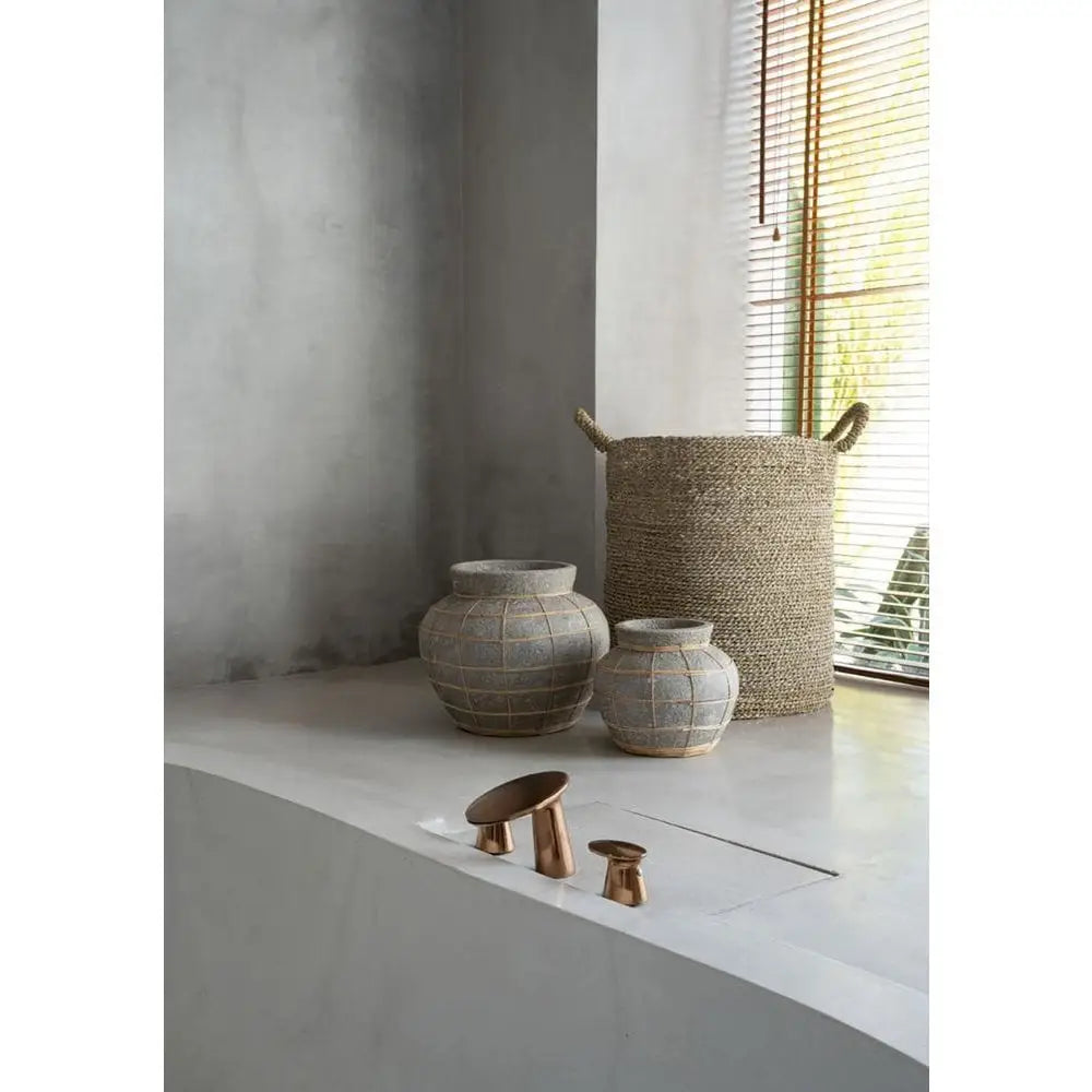 The belly vase - beton naturel - m