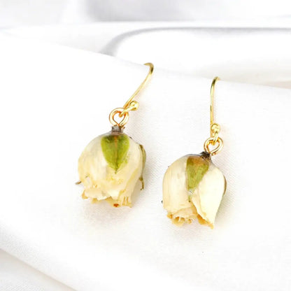 Echte kleine roosoorbellen - crèmewit - 925 sterling