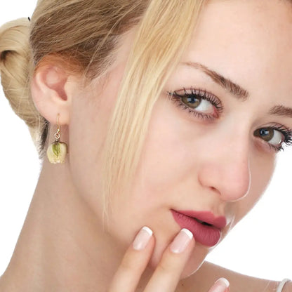 Echte kleine roosoorbellen - crèmewit - 925 sterling