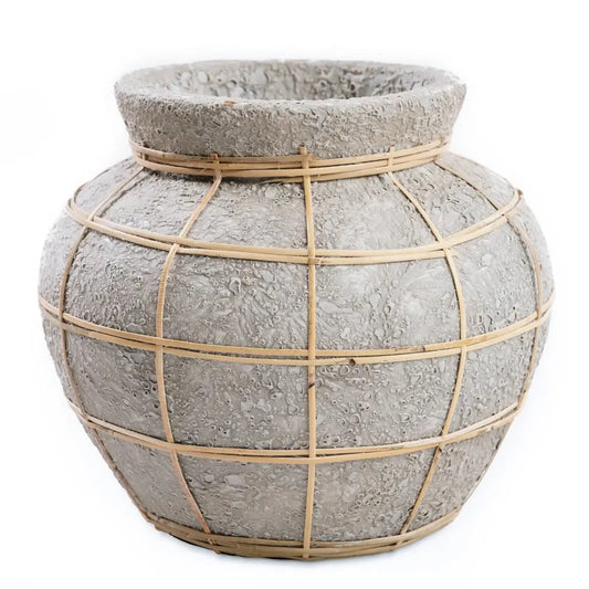 The belly vase - beton naturel - m