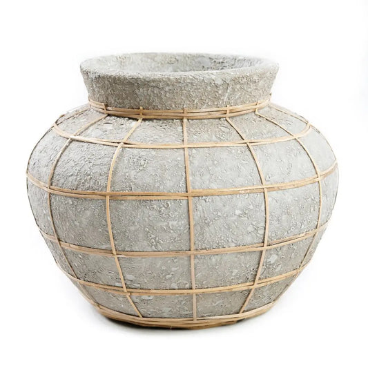 The belly vase - beton naturel - s