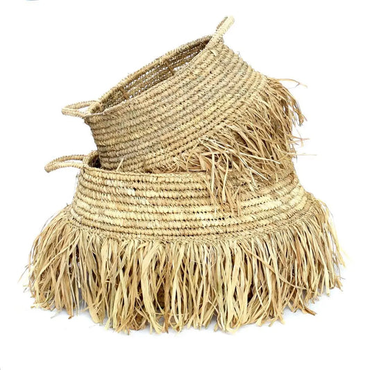 The raffia deluxe baskets - natural