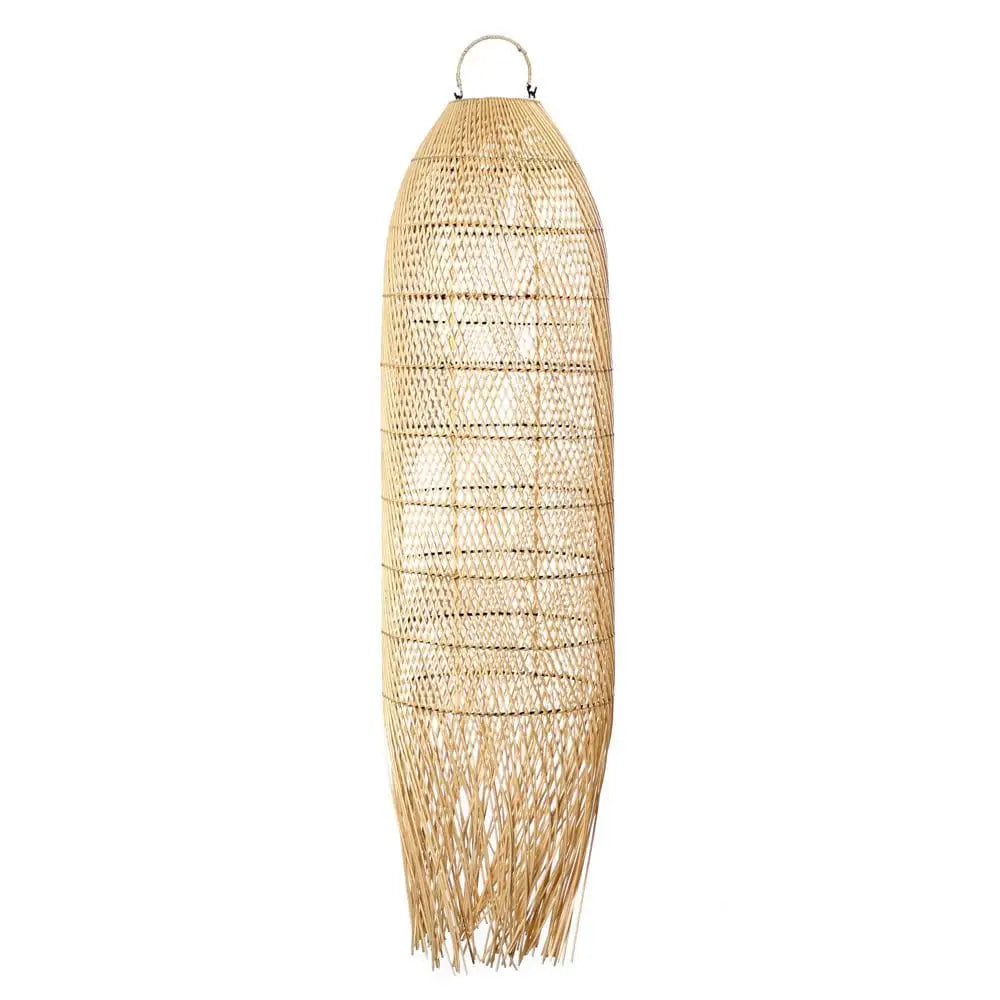 The rattan squid pendant - natural - l