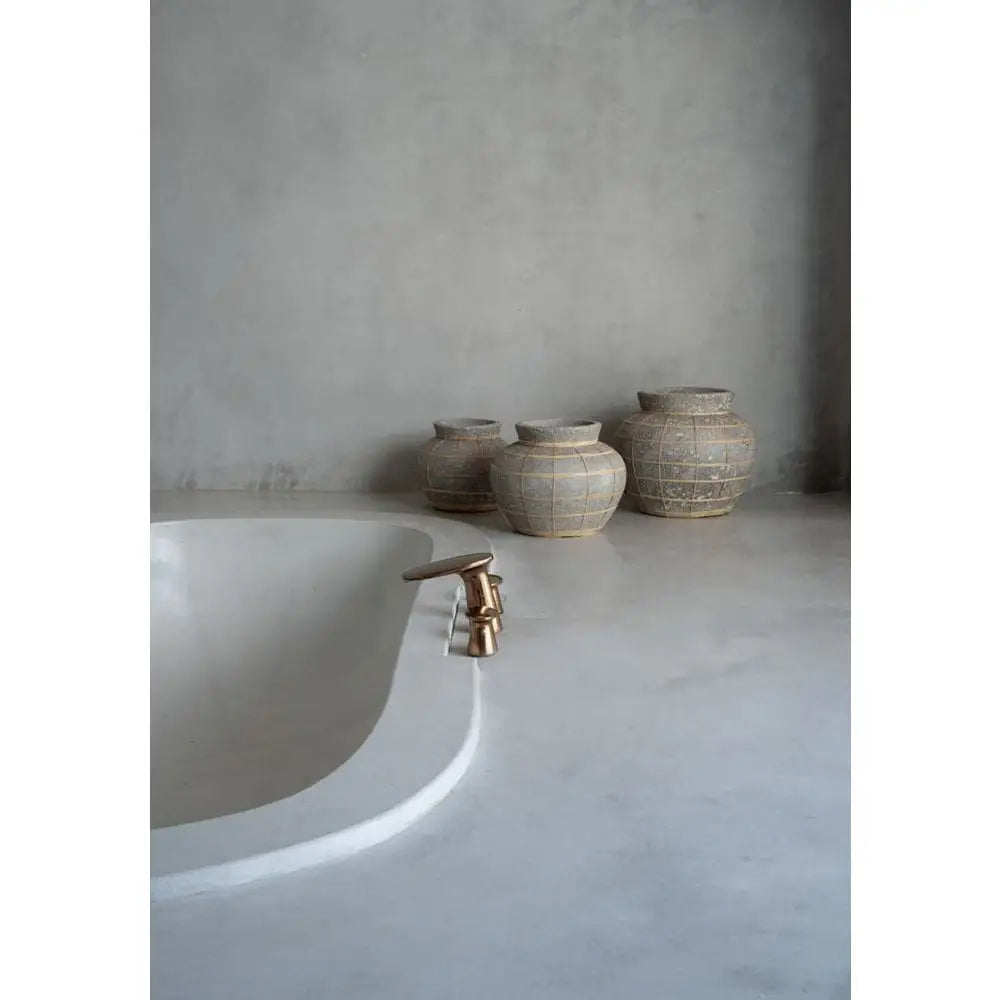 The belly vase - beton naturel - m