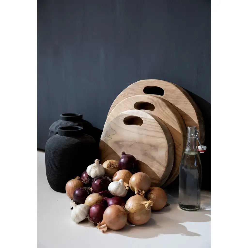 The teak root tray - naturel - l