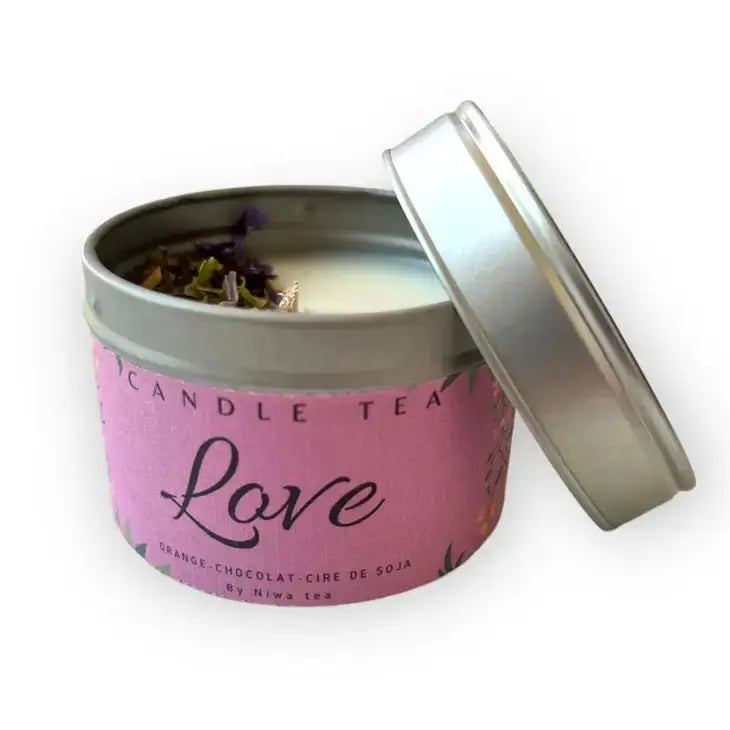 Niwa Tea Geurkaars - LOVE - evan rose - Niwa Tea - geurkaars, geuren, kaarsen, niwa tea, candle, chocolat,orange geurkaars