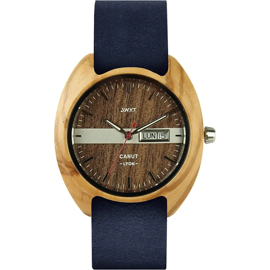 DWYT LYON Canut geschenkdoos Mannen Horloge Nachtblauw+Senois bruin - evan rose - DWYT LYON - horloges, mannen, mannne horloge, dwyt lyon,watch, duurzaam, vegan