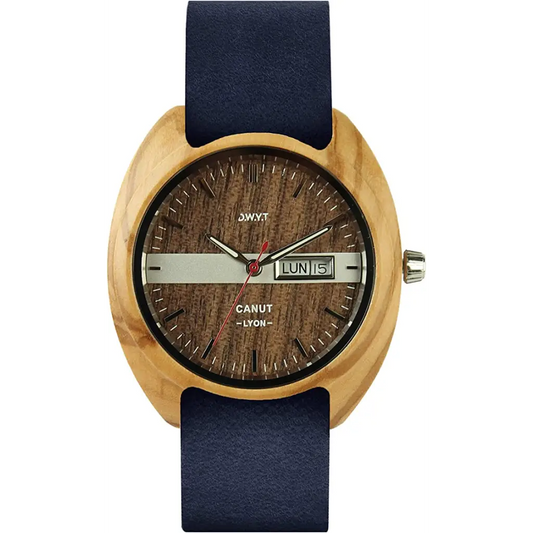 DWYT LYON Canut geschenkdoos Mannen Horloge Nachtblauw+Senois bruin - evan rose - DWYT LYON - horloges, mannen, mannne horloge, dwyt lyon,watch, duurzaam, vegan