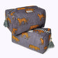 Kikooni cosmetische tas ’gray leopard’ - kikooni