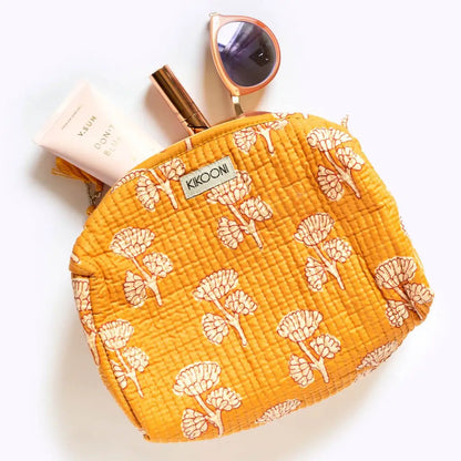 Kikooni cosmetische tas ’mystic flower yellow’ - kikooni