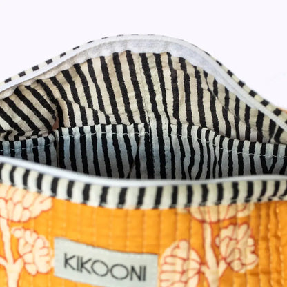 Kikooni cosmetische tas ’mystic flower yellow’ - kikooni