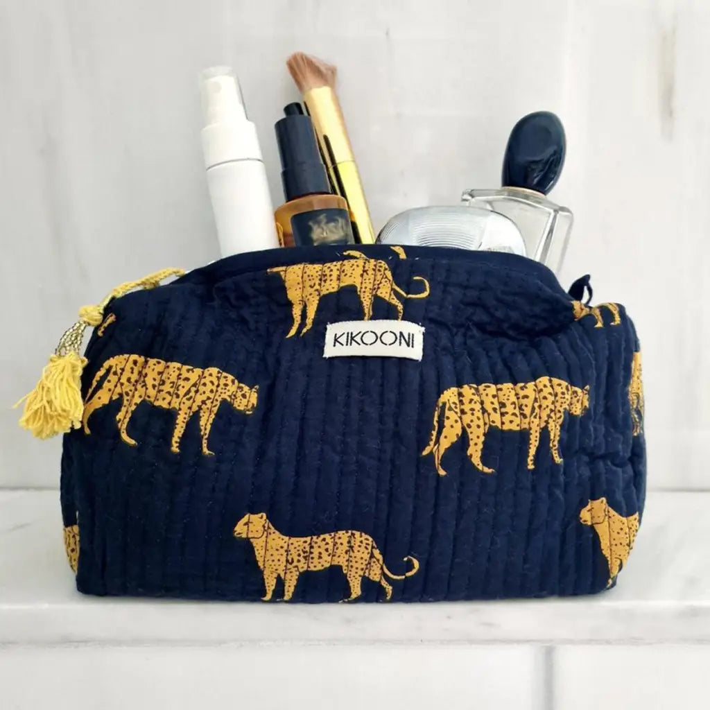 Kikooni handgemaakte make-uptasje ’black leopard’ - kikooni