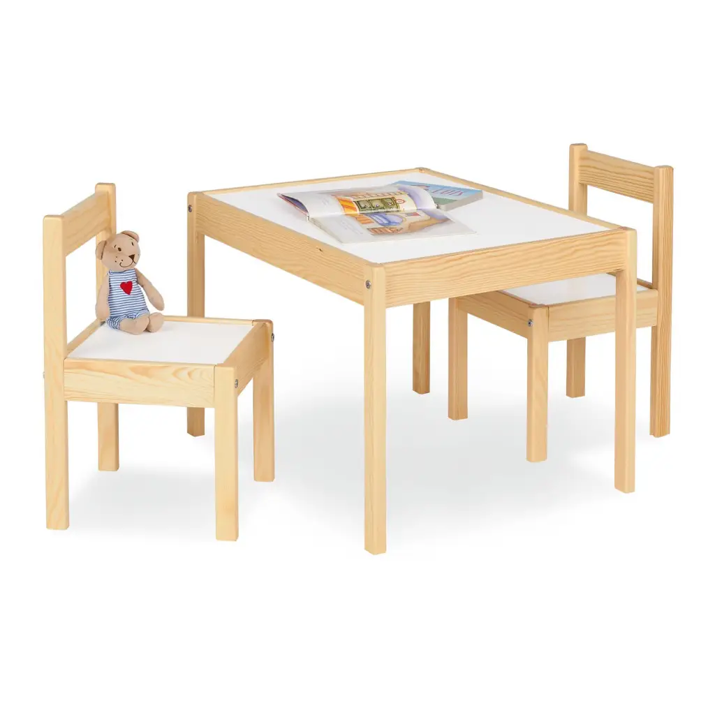 Kindertafel en stoel set ’Olaf’ 3 delig