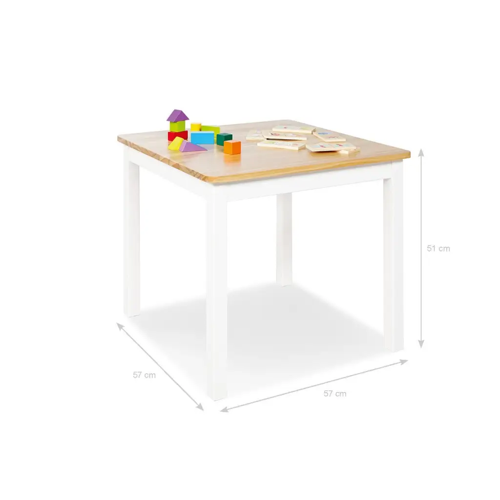 Kindertafel ’fenna’ wit/naturel