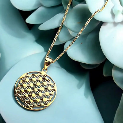 Madamlili 925 sterling vergulde ketting met bloem des