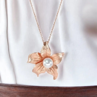 Madamlili 925 sterling zilveren bloemenketting - 18k