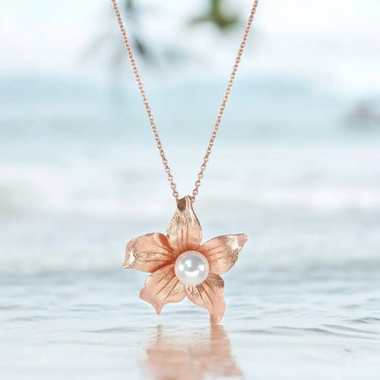 Madamlili 925 sterling zilveren bloemenketting - 18k