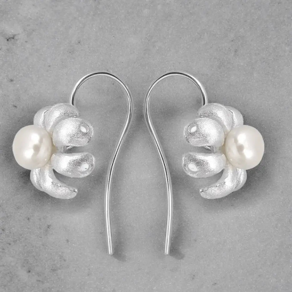 Madamlili 925 sterling zilveren botanische oorbellen