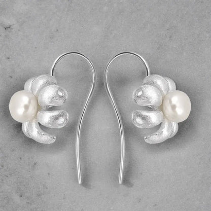 Madamlili 925 sterling zilveren botanische oorbellen